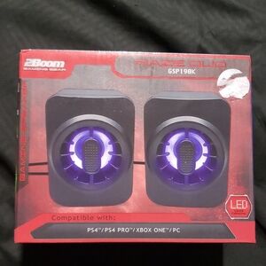 2Boom Raze Duo GSP190K Gaming Speakers LED Light Up PS4 XBOX PC NIB